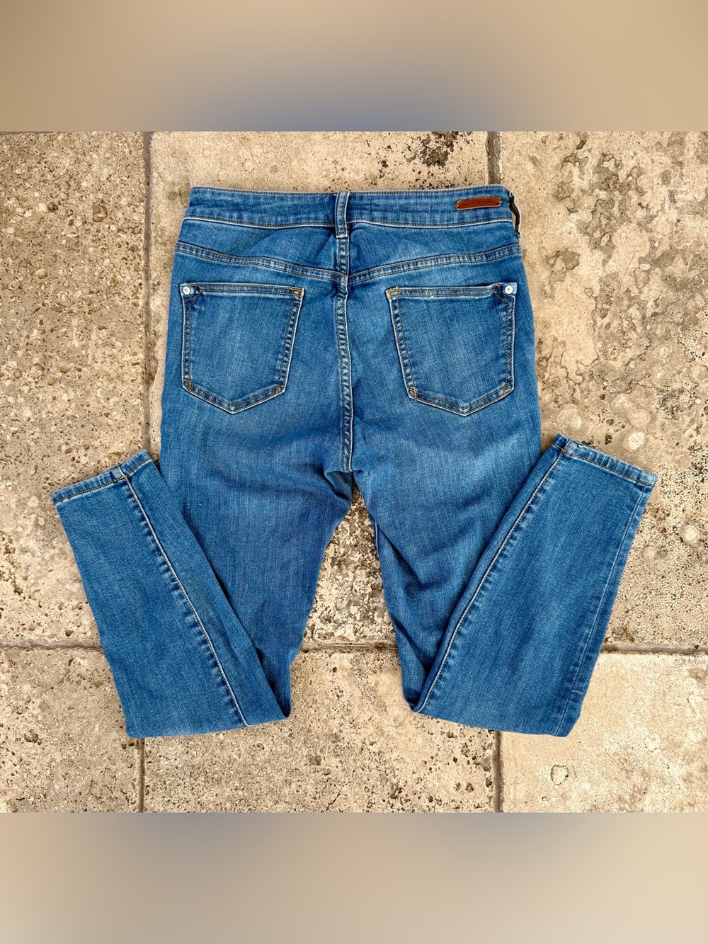 Anthropologie Pilcro and the Letterpress High-Rise Blue Denim Jeans Slim 29